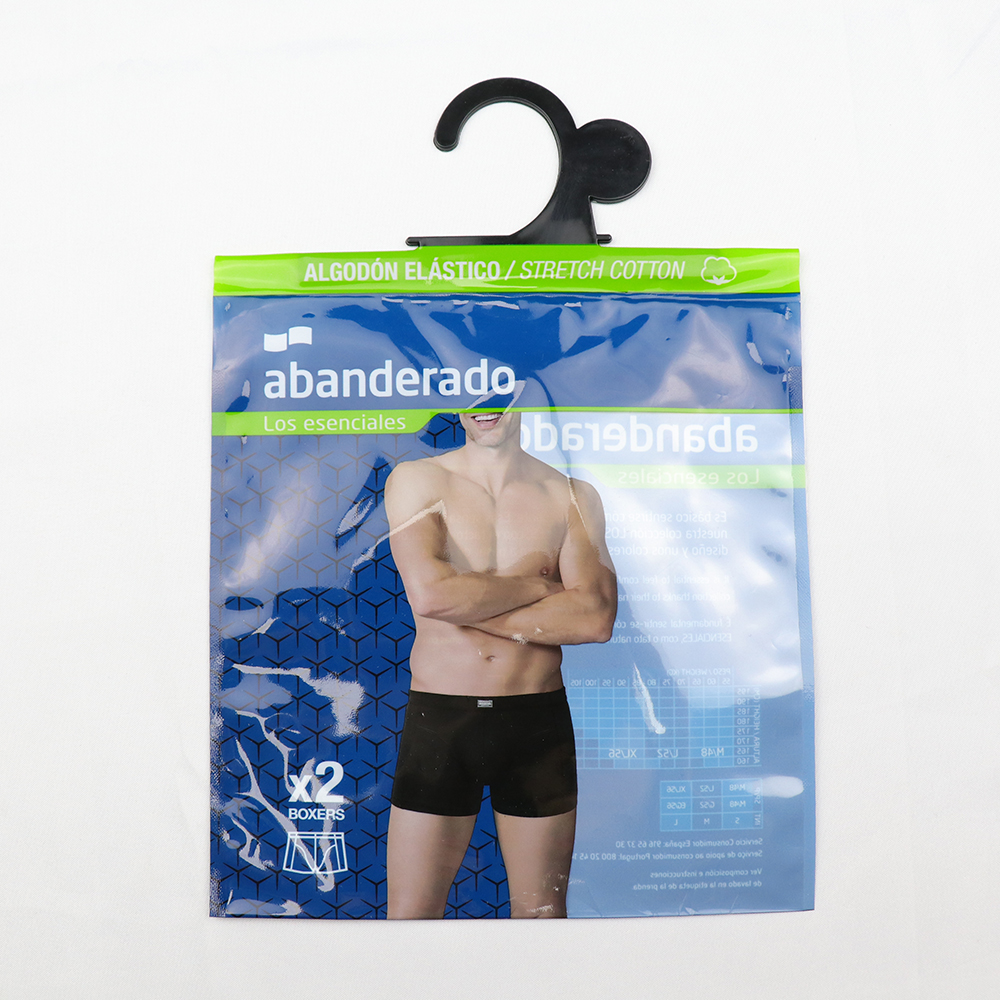 Customizable Underwear Packing Mens Women Garment Adhesive Plastic Hanger Hook Plastic Underwear Bag With Hook Self Adhesive7