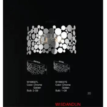 2-Lights Plated Round Iron Linking Wall Sconces