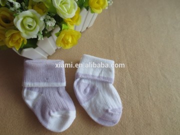 fashional organic fabric handfeel color trap white baby socks