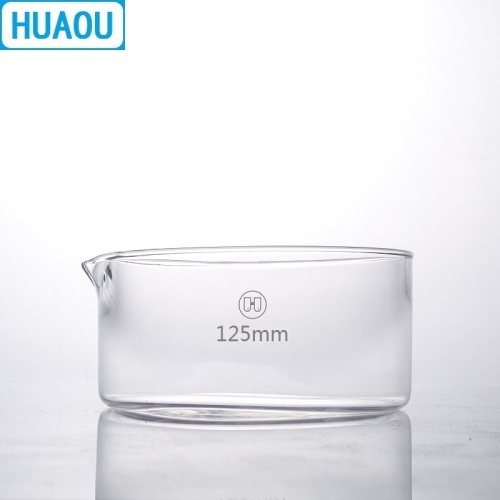 HUAOU 125mm Crystallizing Dish Borosilicate 3.3 Glass Laboratory Chemistry Equipment
