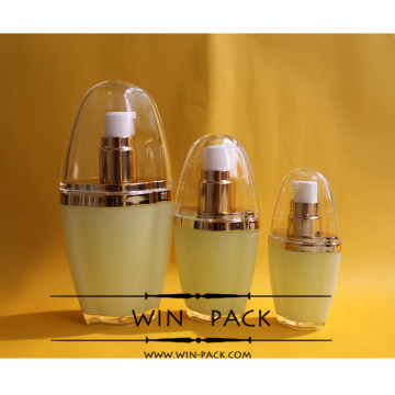 15/30/50ml green glass cosmetic bottle and jar ,rspecial shape lotion bottle,women lotion bottle free samples