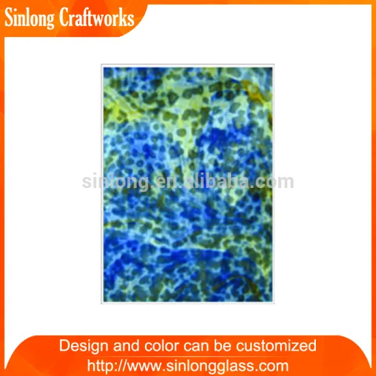 triple layer tiffany style colored glass panels