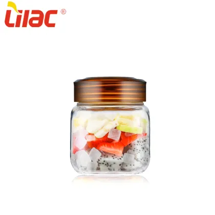 Lilac round glass kimchi/pickle jar