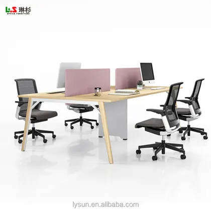Modular Office Workstation Desk for 4-8 Person Seating