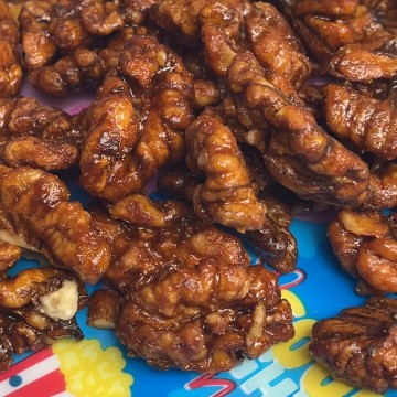Nueces tostadas con miel