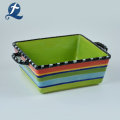 Creative Printed Colorful Bakeware Sets With Handle