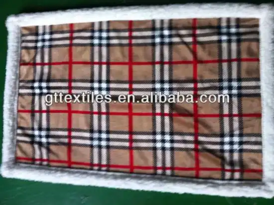 ade in China plaid fleece blanket
