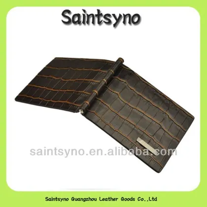 Fashion luxury crocodile leather money clip for men 13005B