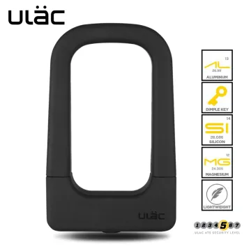 Ulac Bike Lock With 3 Keys Security Anti-theft Bicycle Lock Magnesium Alloy Strong Padlock For Bicycle Motorcycle Cycle U Lock
