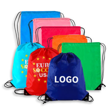 Túi dây kéo mua sắm polyester kích thước logo tùy chỉnh