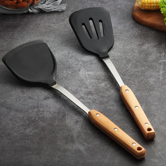 Non-Stick Wooden Handle Heat Resistant Spatula