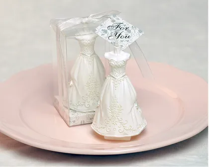 Personalized Gown White Wedding Dress Candle Wholesale