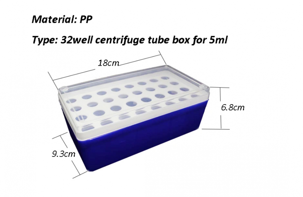 실험실 사용 32 우물 PCR 원심 분리기 튜브 박스 사용