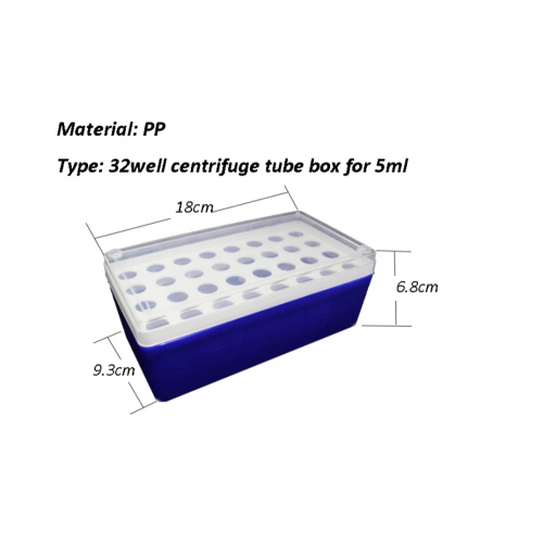 Uso de laboratório 32 poço PCR Centrifuge Tube Box