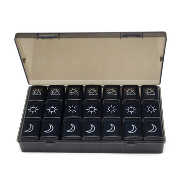 PP Plastic Medicine Dispensing Pill Pilles με αποθήκευση 7 ημερών - Κατασκευαστές με εκτύπωση λογότυπου