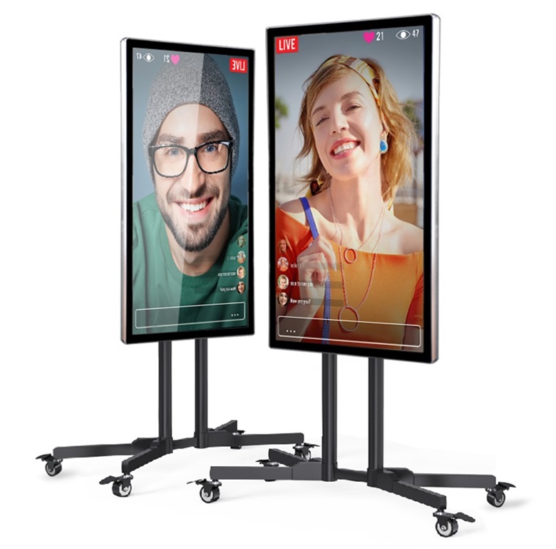 75-inch LCD-aanraakscherm voor mobiele live-uitzendingen