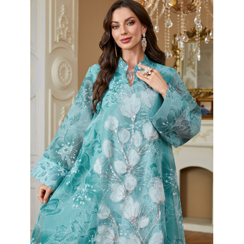 لباس گلدار Abaya Jalabiya برای زنان