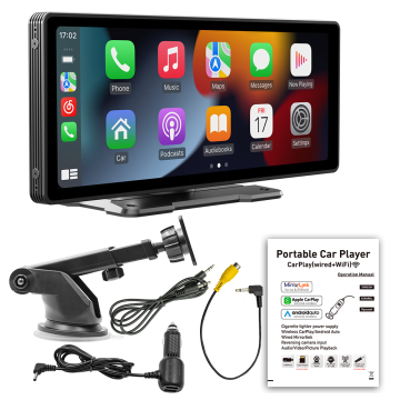 10 Inch Touch Screen Portable Wireless Car Player with Android Auto and Carplay