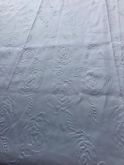 polyester 3d emboss fabric rose design