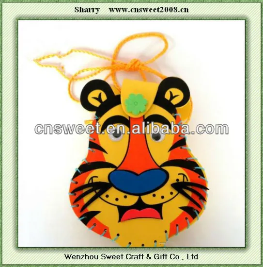 Cartoon animals Eva foam handemad bag for assemble