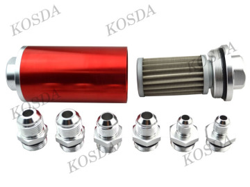 2PCS 6AN / 8AN / 10AN Adapter Fittings Red Fuel Pump Filter/Fuel Filter