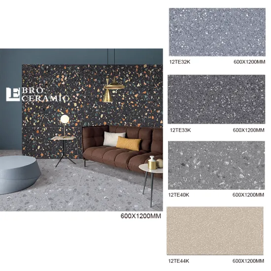 Big Size Grey Terrazzo Porcelain Tile 600x1200