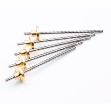 T5 Trapezoidal Stainless Steel Screw with Brass Nut