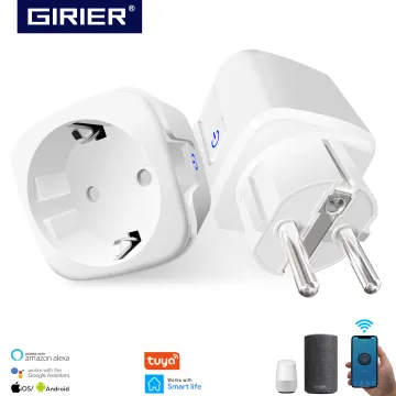 16A Wifi Smart Plug Socket EU with Power Monitor, Smart Life App Control, Voice Timing Functions, Works with Alexa Google Home