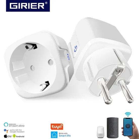 16A Wifi Smart Plug Socket EU with Power Monitor, Smart Life App Control, Voice Timing Functions, Works with Alexa Google Home