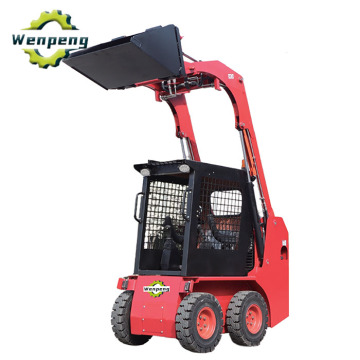 Mini 380kg Wheel Skid Steer Loader For Construction