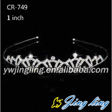 Barato Rhinestone nupcial accesorios coronas Tiara de la boda