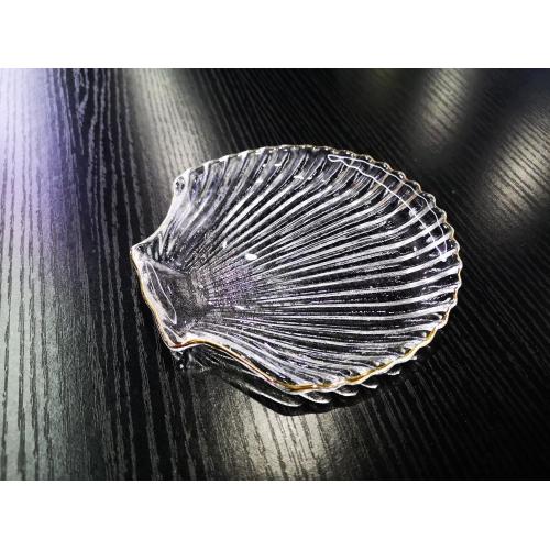 Transparent Gold Scallop Dinner Plate