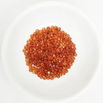Natural Fanta Garnet Orange Round Loose Gems Wholesale