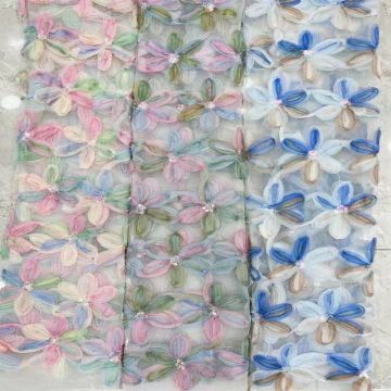 Wholesale Custom Low Price African Tulle Velvet Fabric Lace