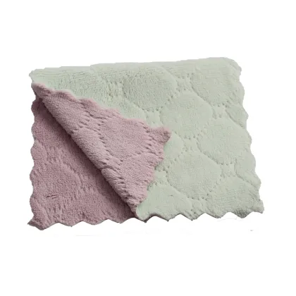 Not stick Oil Coral Fleece Clean Cloth