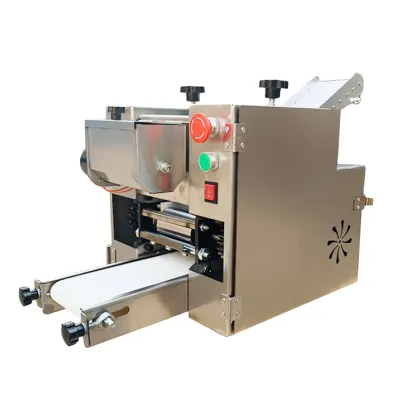 Stainless Steel Gyoza Dumpling Wonton Wrapper Skin Making Machine: Automated Solution for Efficient Food Production