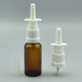 Amber glass bottles with plastic nasal spray bottle