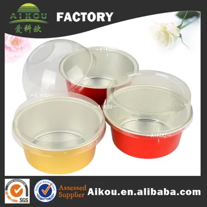 Microwave round disposable foil baking tin