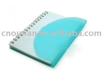 nice notebook with hard transparent PP cover