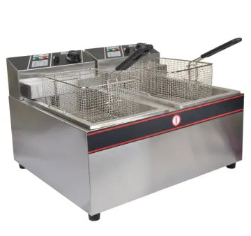 Commercial two-cylinder gas fryer with sieve