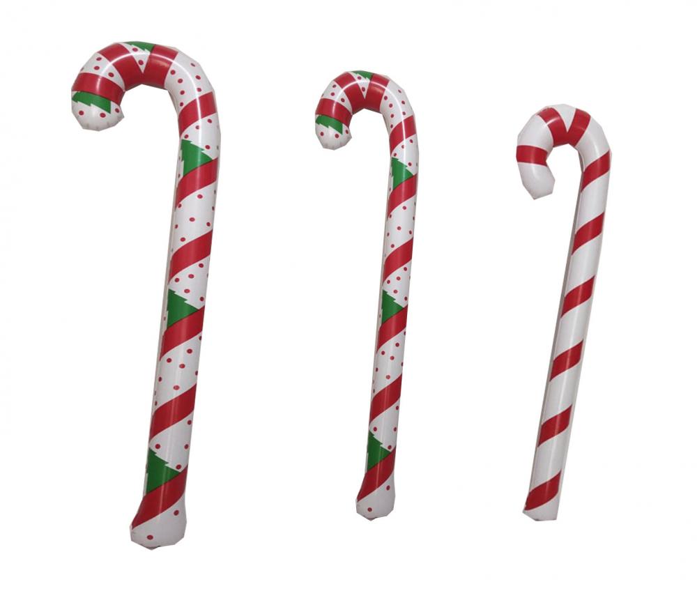 PVC Inflatable Walking Stick Christmas Decoration