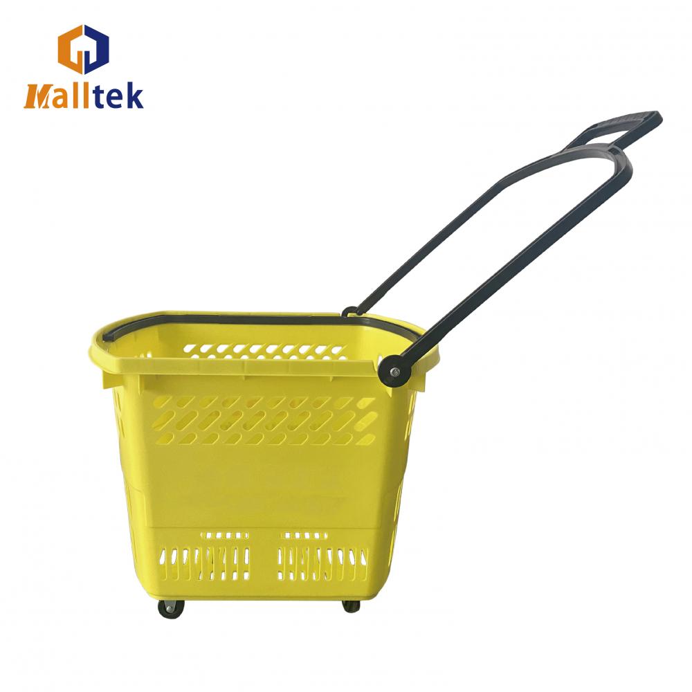 High-quality grocery rolling shopping basket
