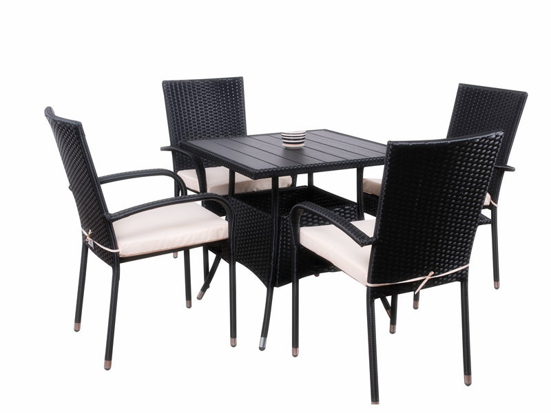 5pc rattan dining set for coffee shop