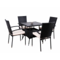 5pc Rattan Esstisch für Cafeteria