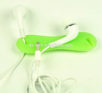 White wired in ear earphone with mic for cell phone