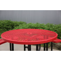 whole outdoor commercial public metal round rectangle disabled picnic table coffee dining table and chair set