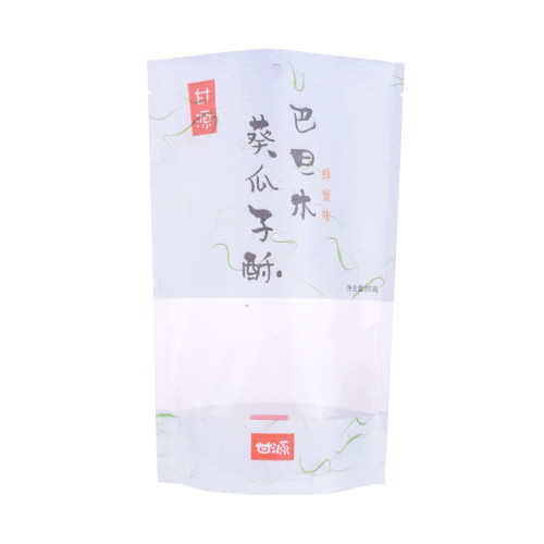 Rice Paper Food Packing Window Bag With Zipper