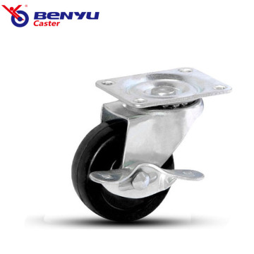 Industrial Rubber Caster Wheels with Brakes