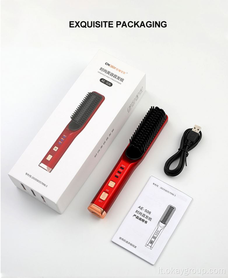 Bigodino per capelli wireless OEM Facile da trasportare in ferro piatto