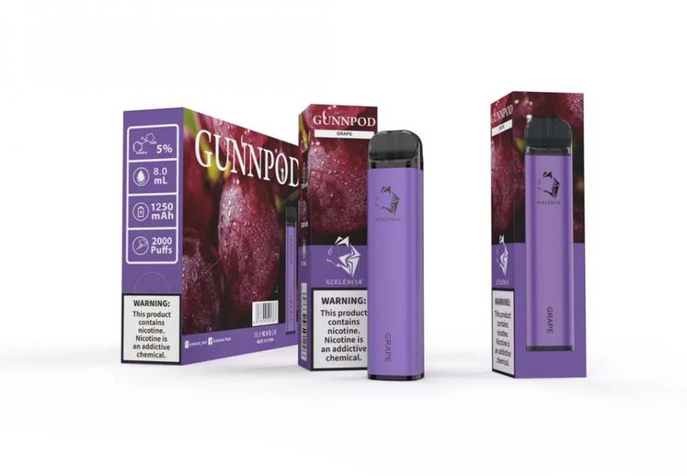 Gunnpod за еднократна вейп изпарител 2000 Puffs